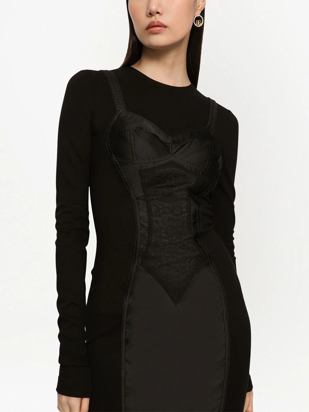 trompe l'oeil-detailed sheath dress - 5