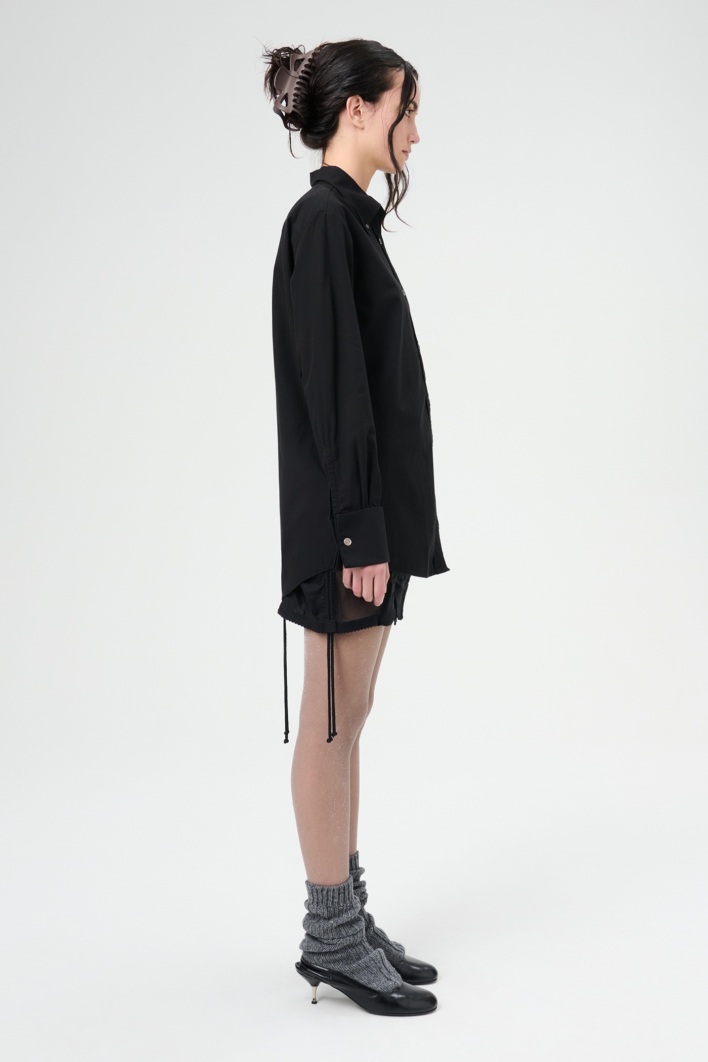Sincere Shirt French Black Liquid Poplin - 4