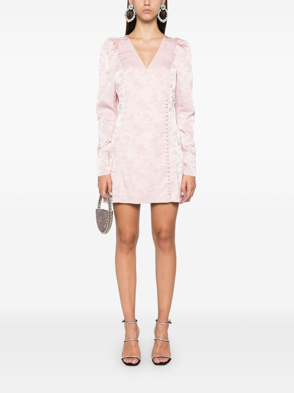 puff sleeve mini dress - 2