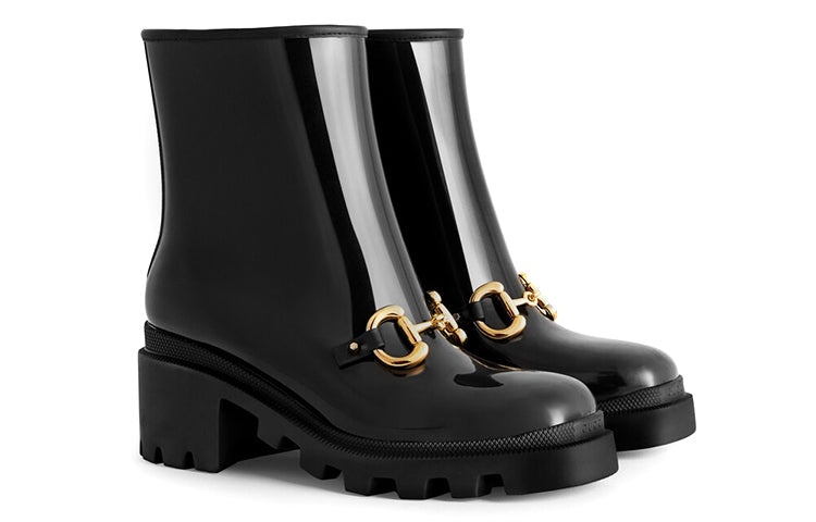 (WMNS) Gucci Horsebit Ankle Boot 'Black' 670407-JCCP0-1000 - 2