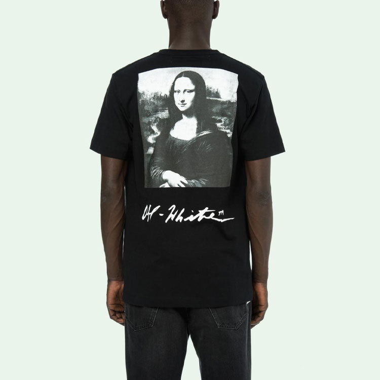 Off-White SS19 Tee Short Sleeve Mens Mona Lisa Normal Fit OMAA027S191850051020 - 4
