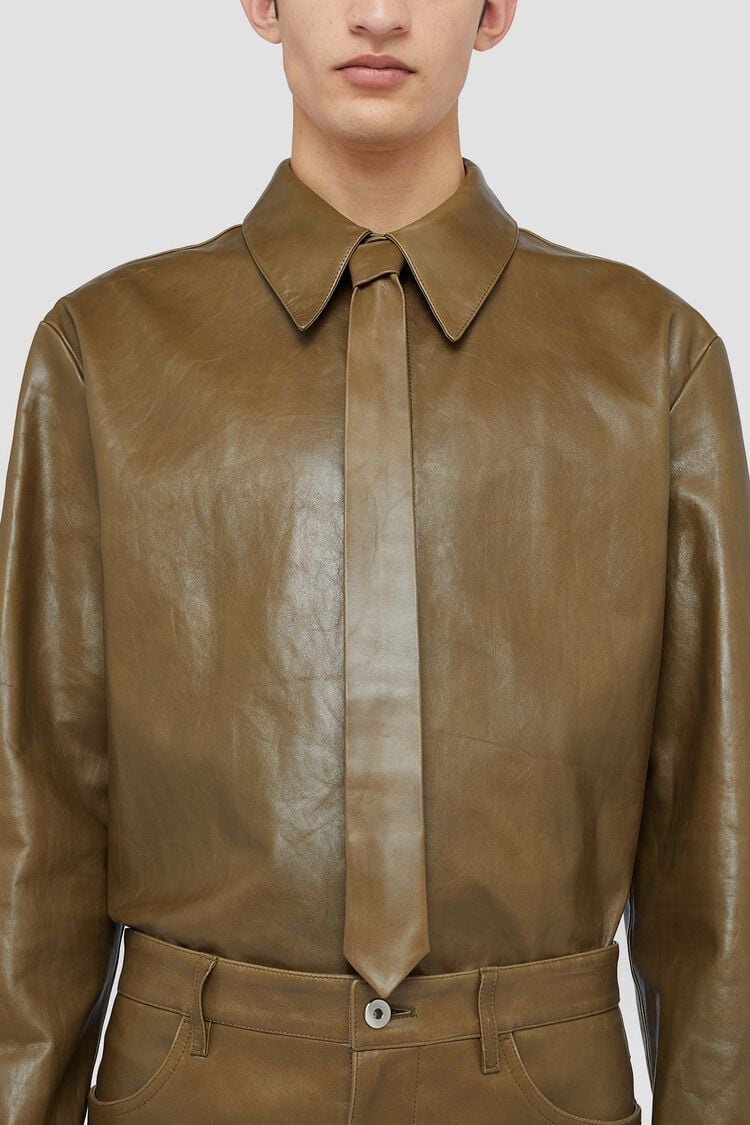 Jil Sander Leather Tie | REVERSIBLE
