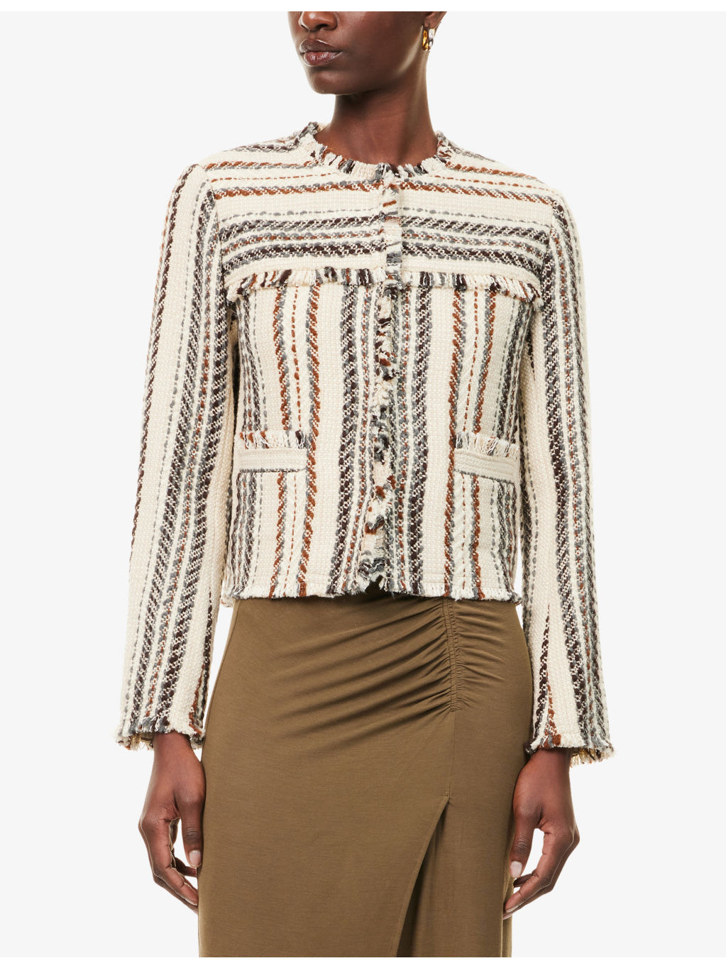 Izaria Fringed Knitted Jacket - 3