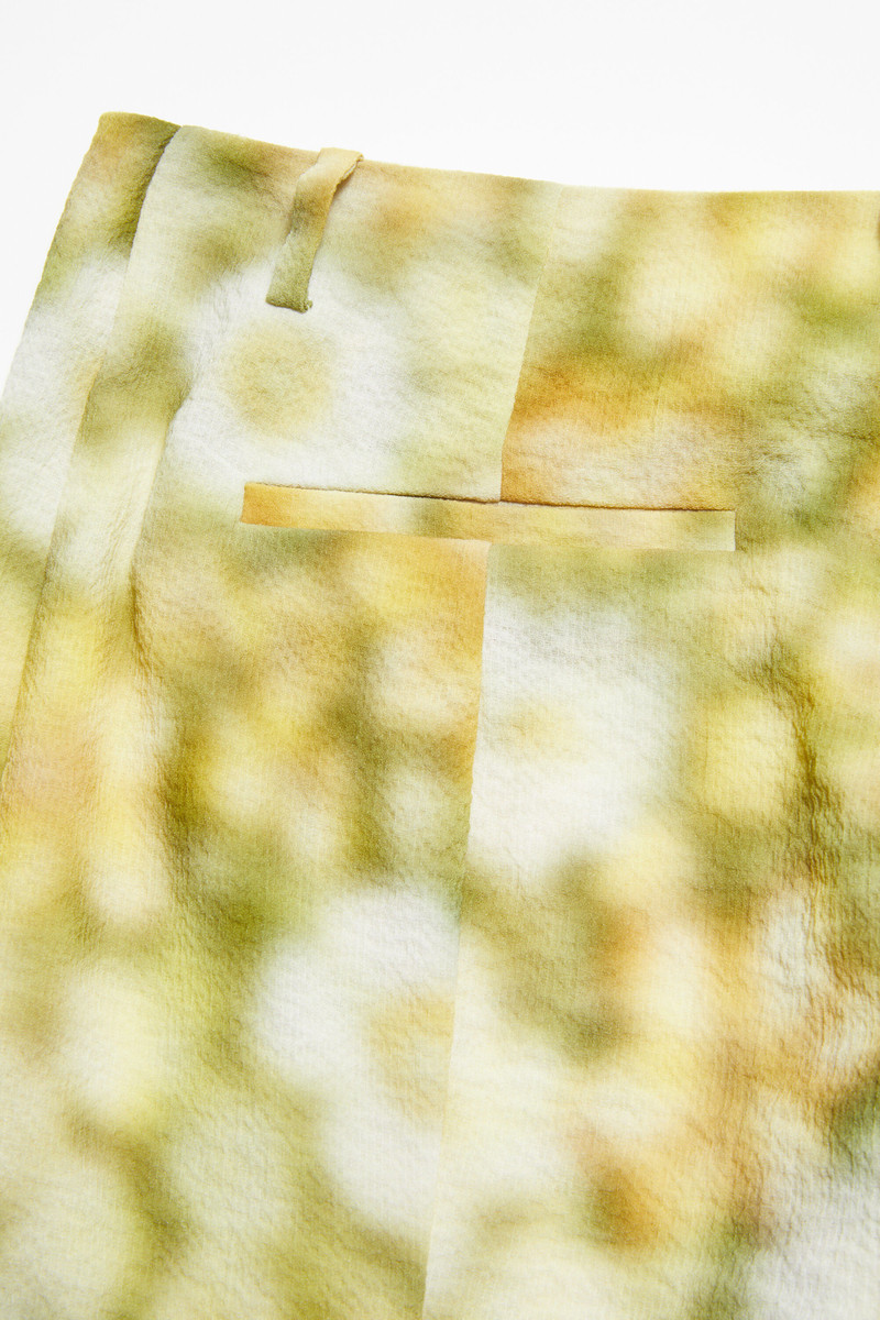 Fluid print trousers - Green multi 6