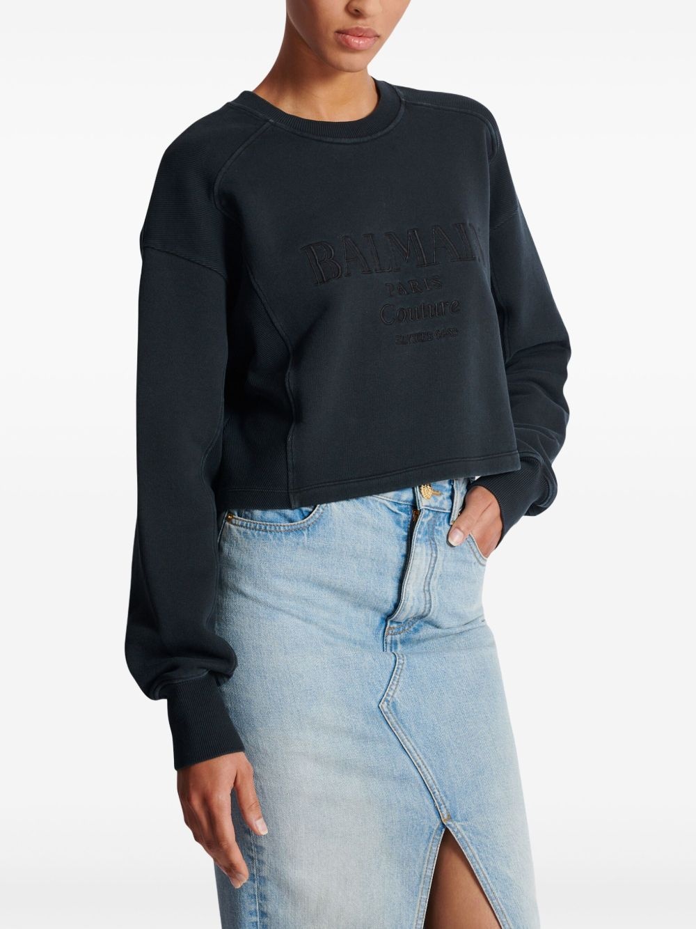 logo-embroidered sweatshirt - 6