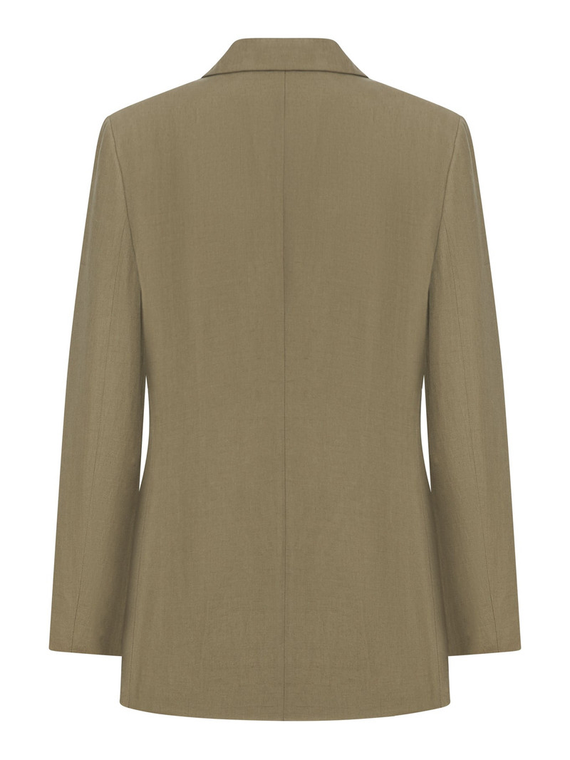 GIORGIO ARMANI SINGLE-BREASTED LINEN BLAZER outlook