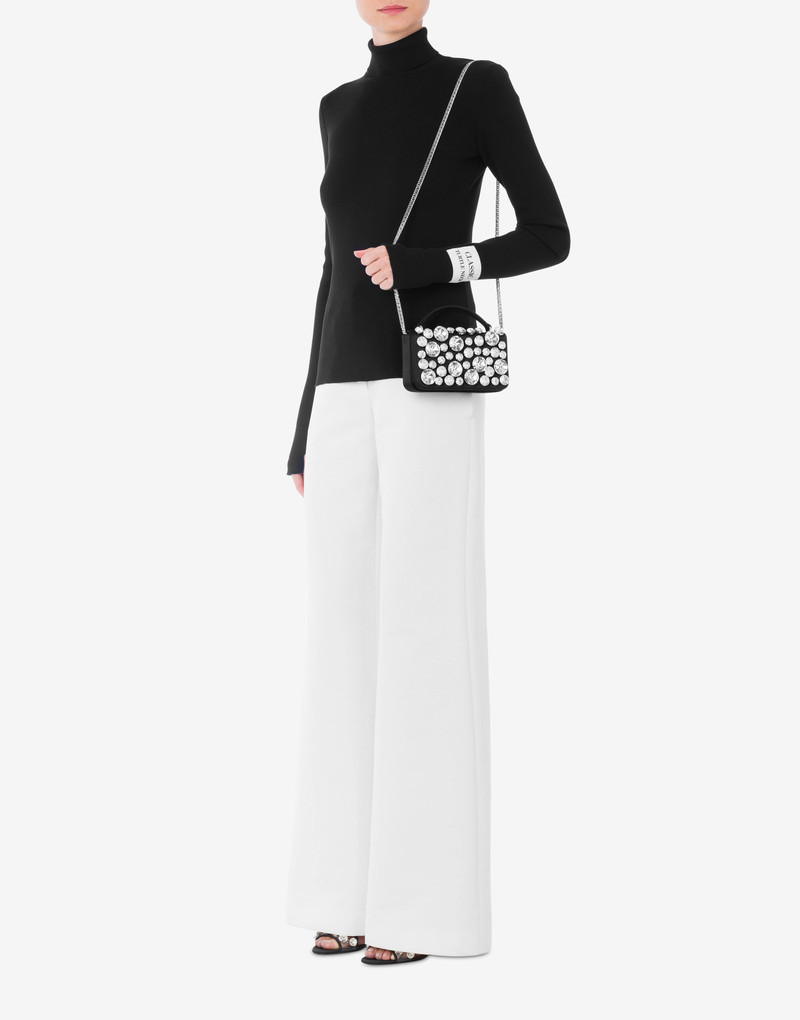 SMALL SATIN BAG WITH JEWEL STONES 6