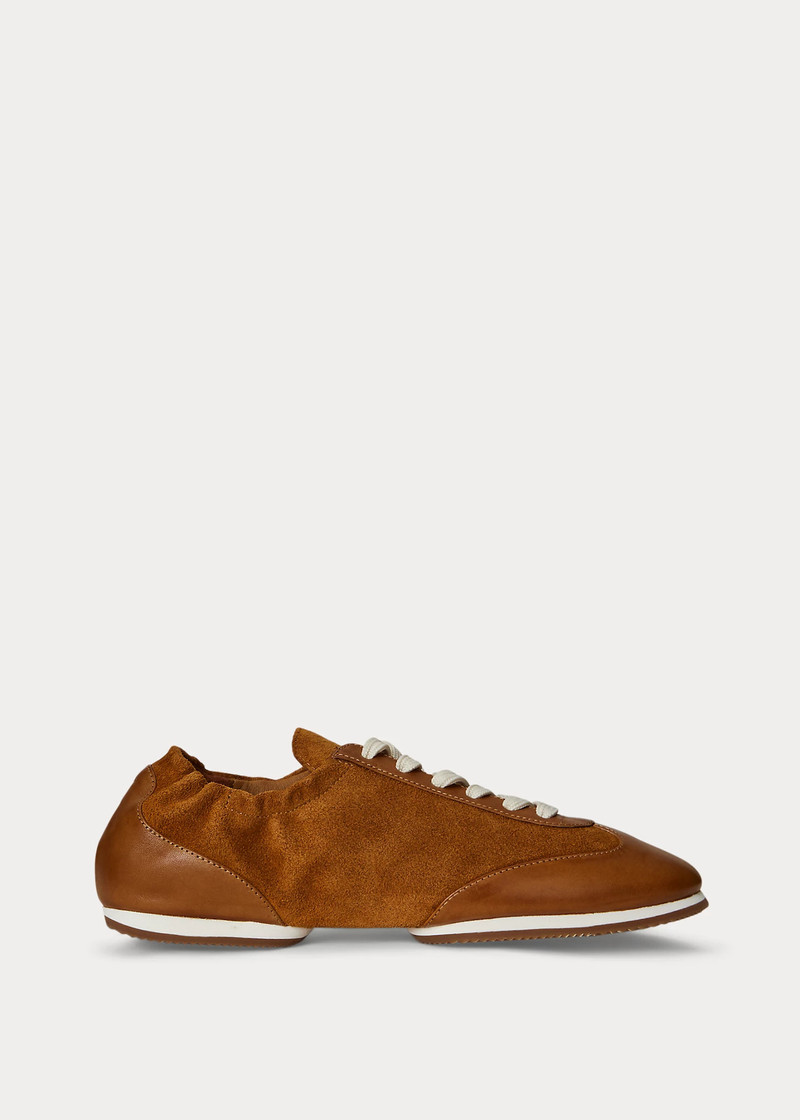 The Leather-Suede Pony Ballerina Sneaker 1