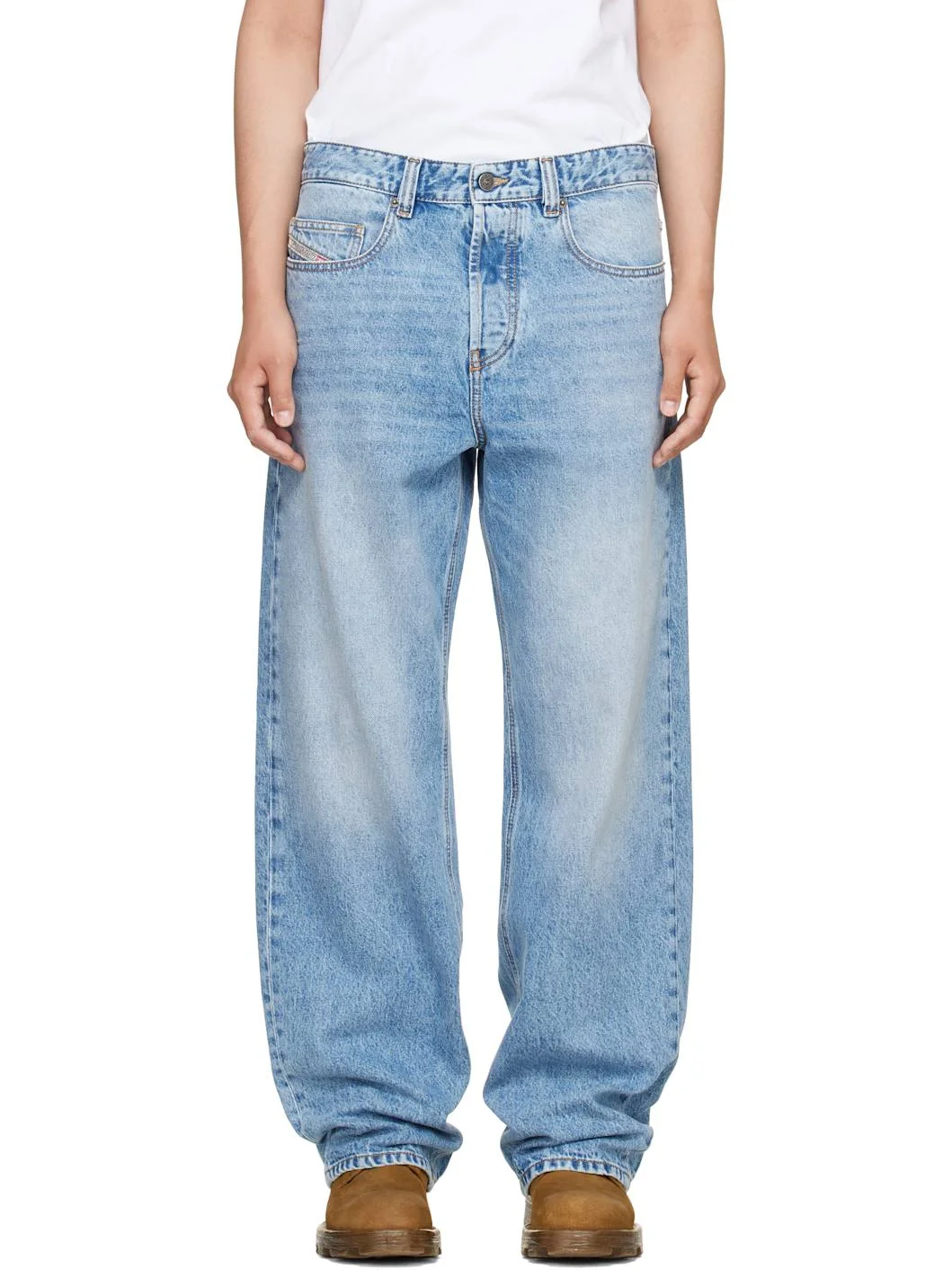 Blue Relaxed Low Waist 2001 D-Macro Jeans - 1