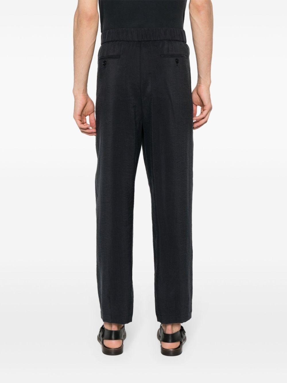 twill tapered trousers - 4