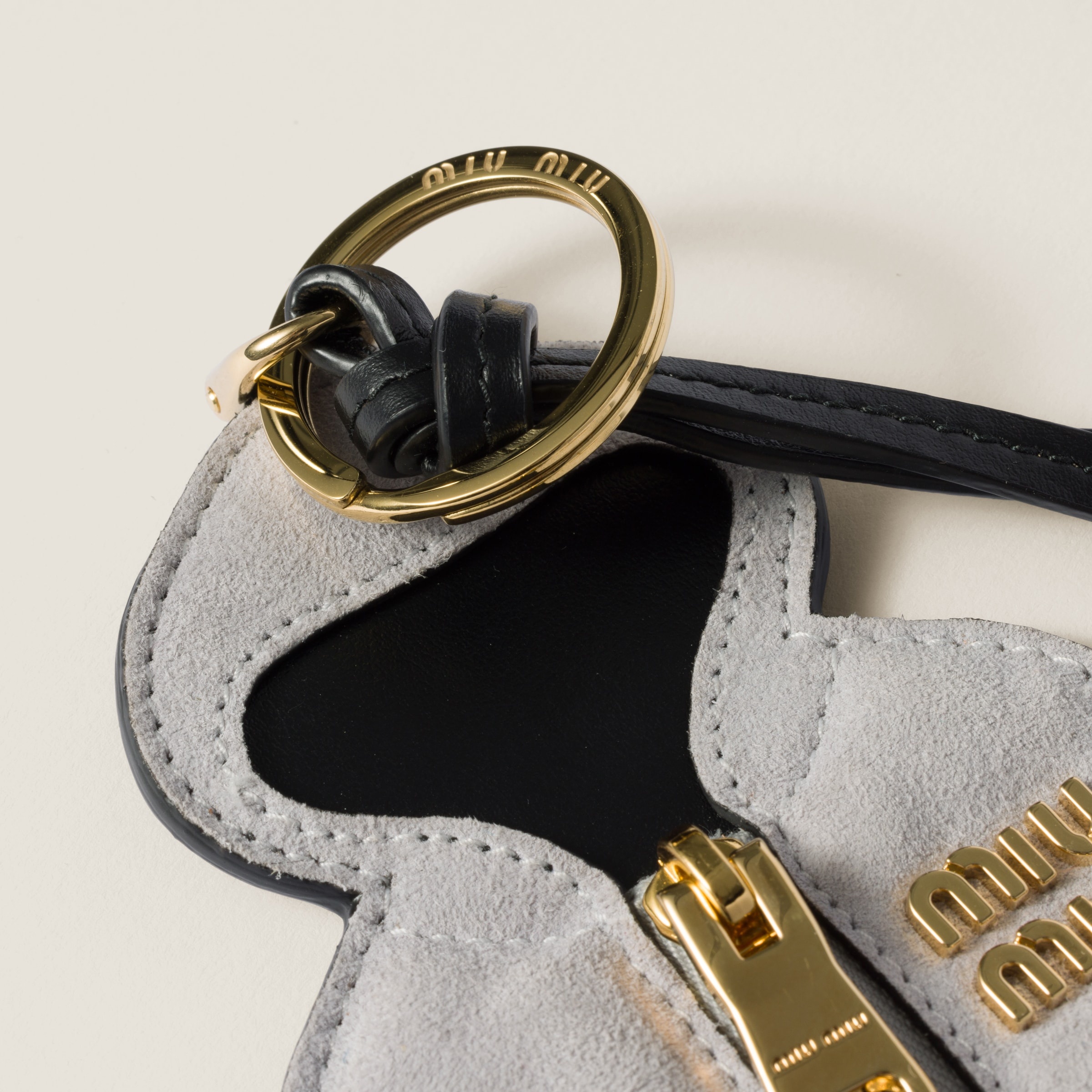 ミュウミュウ Miu Miu Trick Key Ring Miu Miu Trick Key Chain Ring Bag Charm Crystal Rhinestone