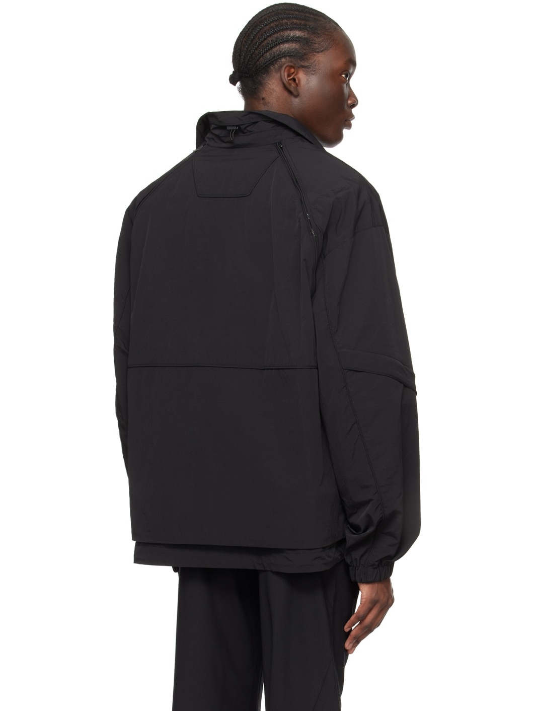 Black Detachable Sleeve Jacket - 3