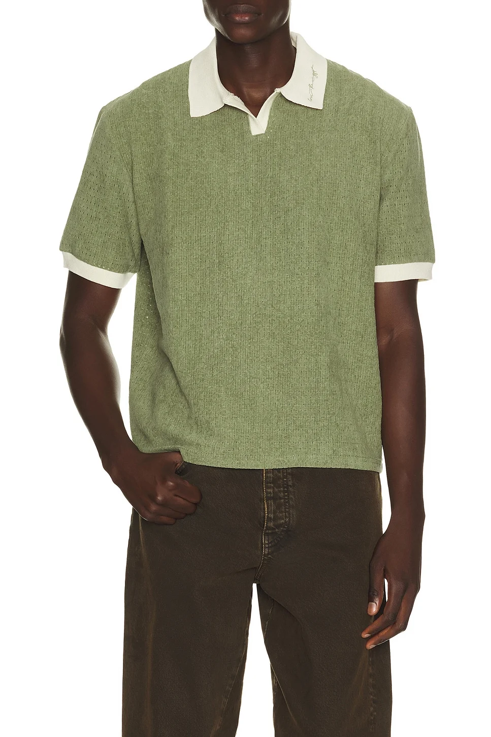 Pique Colorblock Polo - 1
