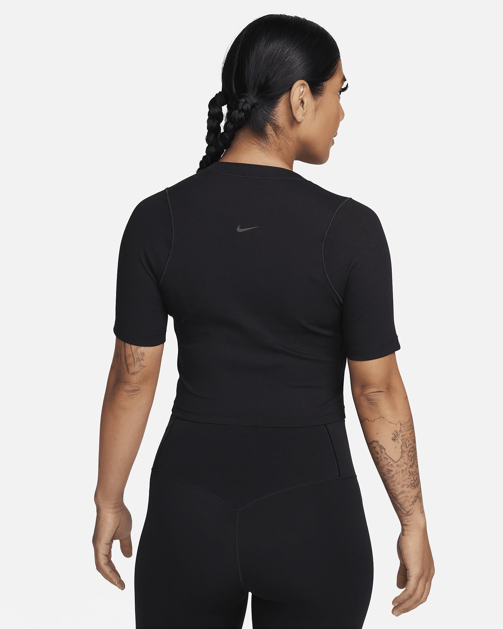 Nike Zenvy Rib Women's Dri-FIT Short-Sleeve Cropped Top - 2