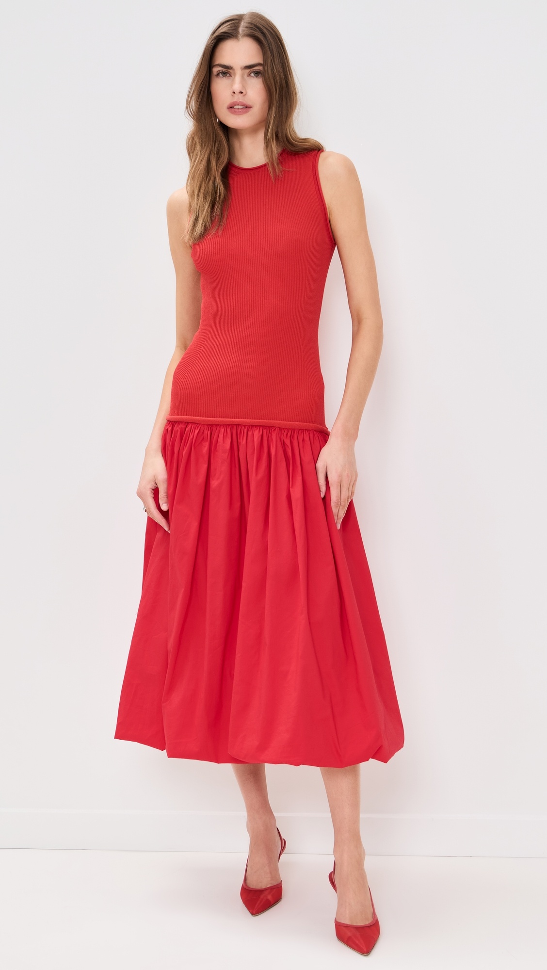 Yanez Poplin Combo Dress - 6