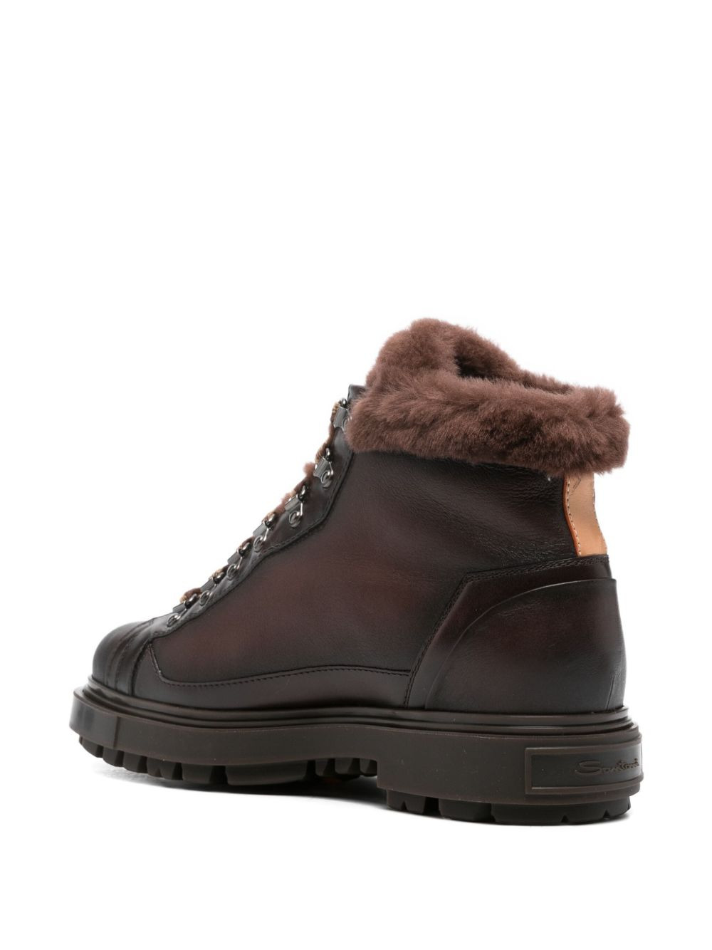 fur-trim desert boots - 3