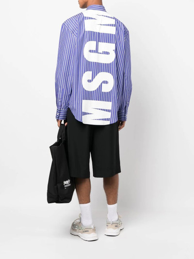 MSGM striped long-sleeve shirt outlook