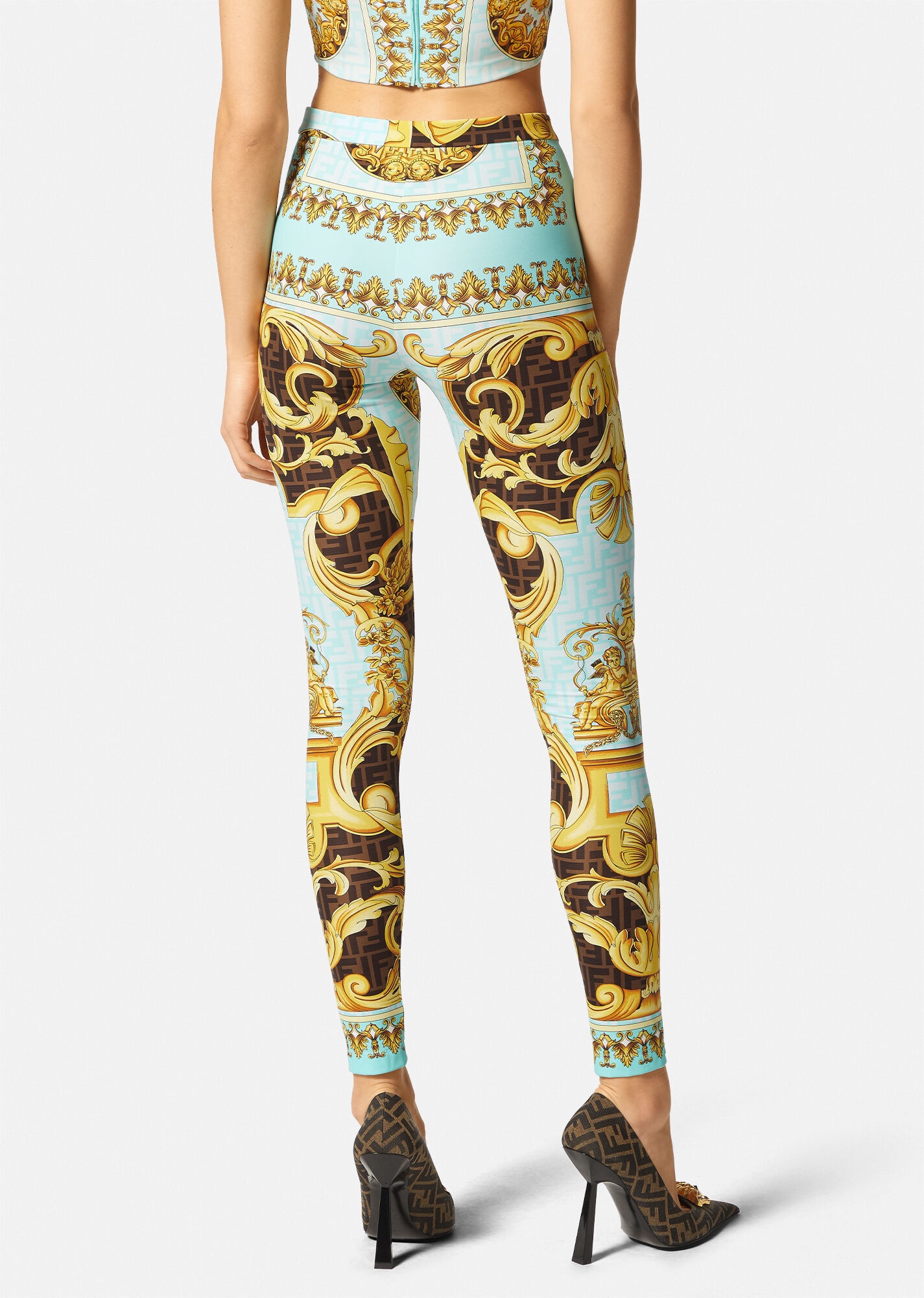 Fendace Gold Baroque Leggins - 4
