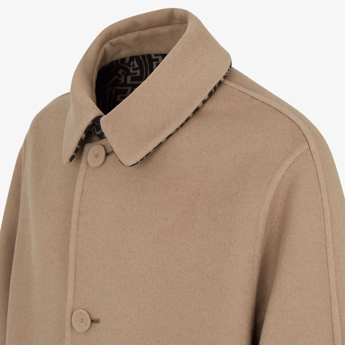 Beige wool trench coat - 3