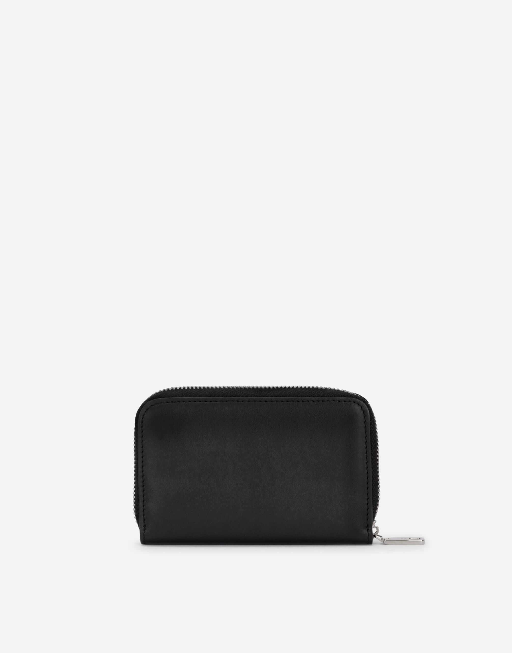 Small zip-around wallet in calfskin with raised logo - 3
