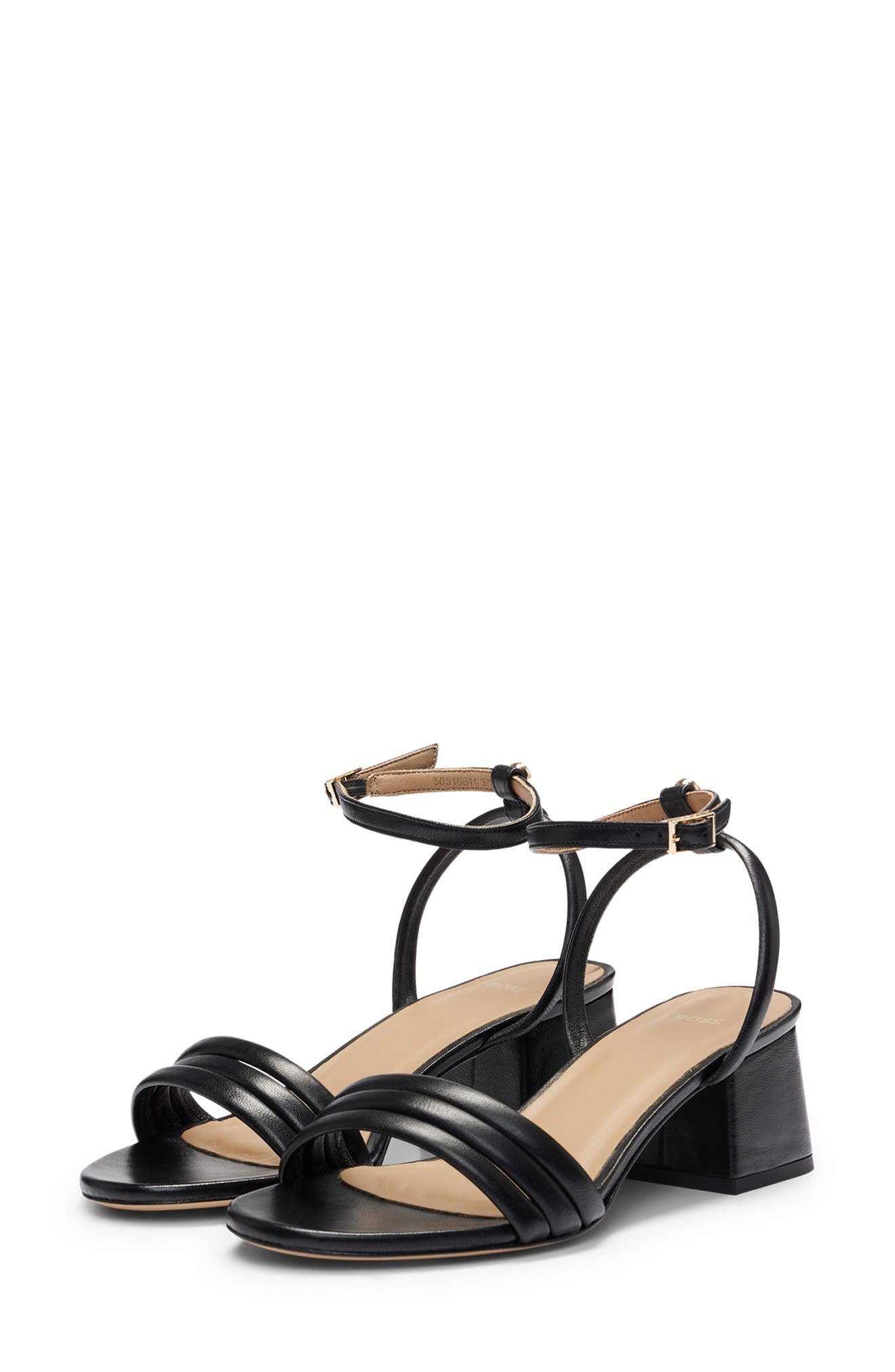 BOSS Melanie Ankle Strap Sandal in Black at Nordstrom - 8