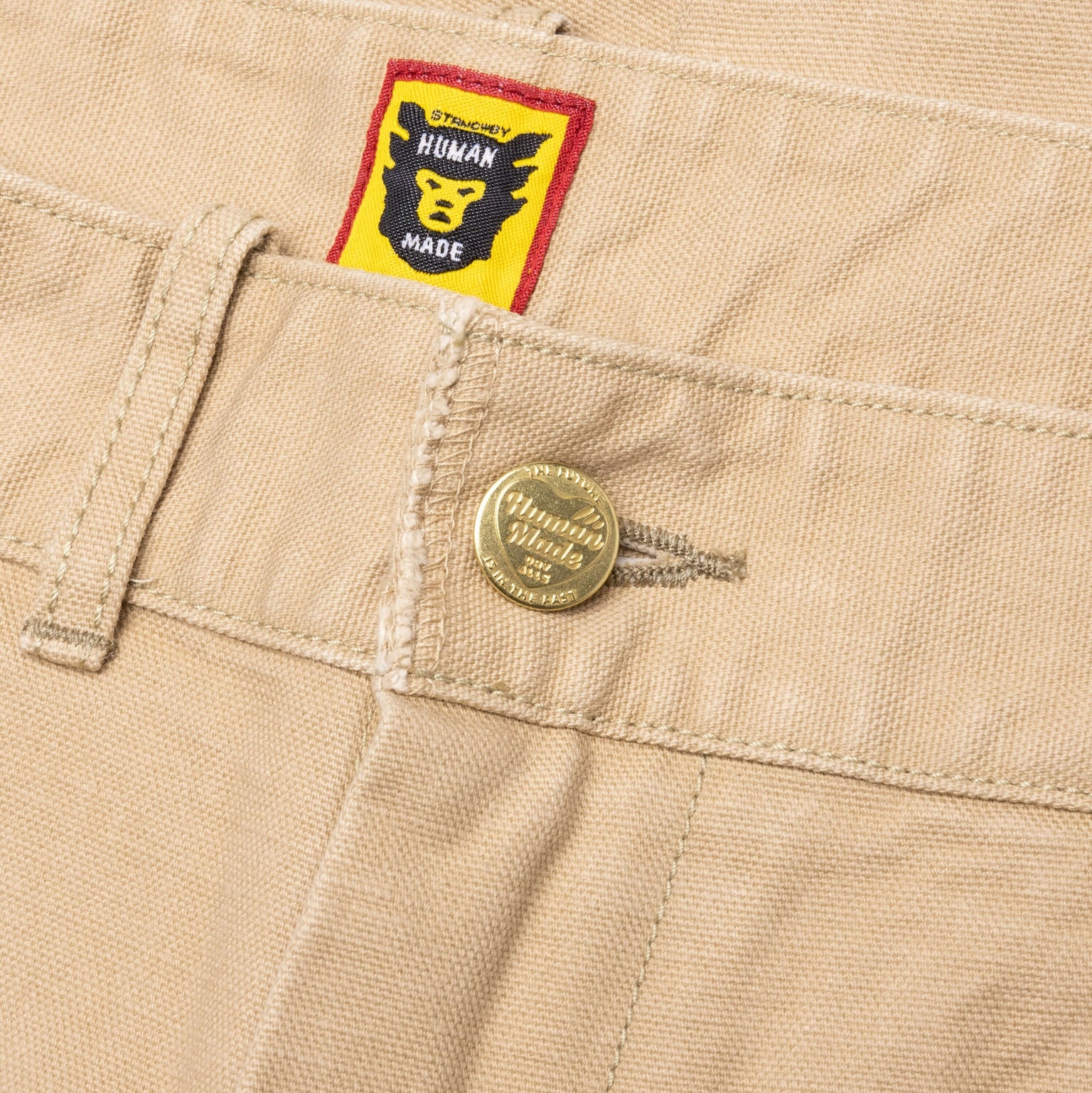 WASHED DUCK WORK PANTS - BEIGE - 3