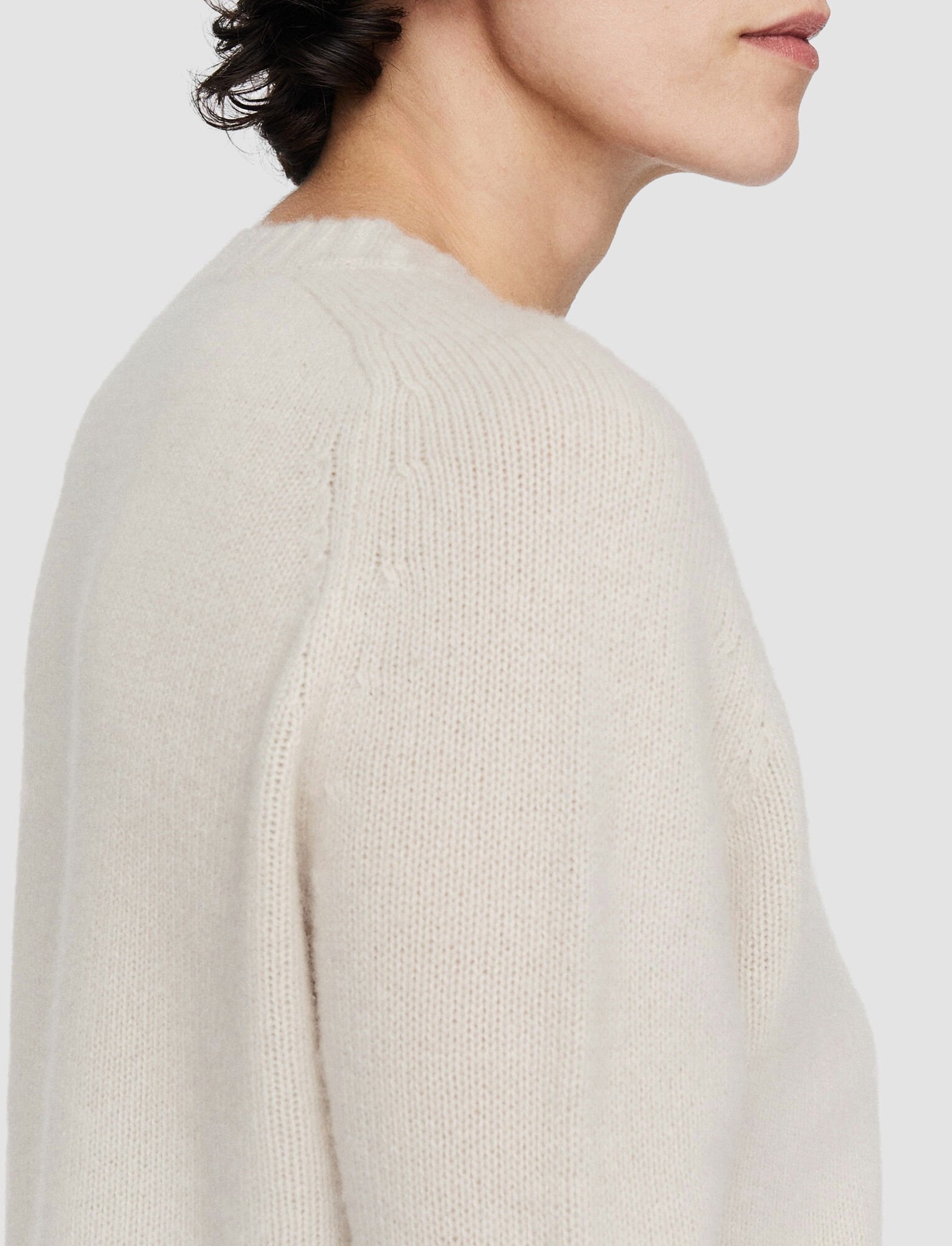 Open Cashmere Round Neck Jumper - 5