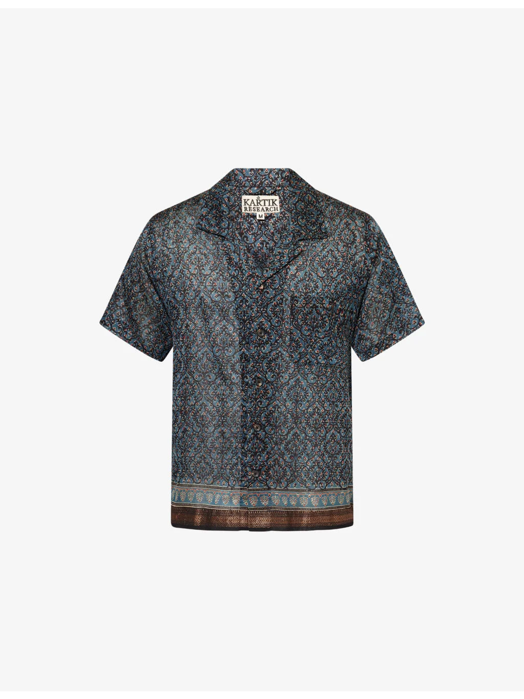 Pattern Camp-Collar Silk Shirt - 1