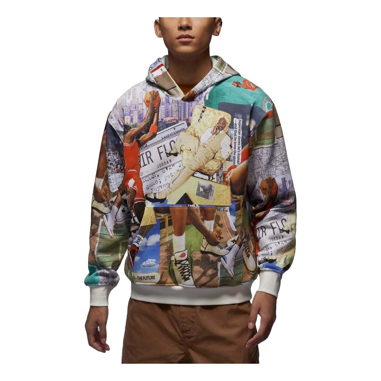 Air Jordan Brooklyn Fleece All Over Print Hoodie Asia Sizing 'Multi-Color' FV7298-133 - 1