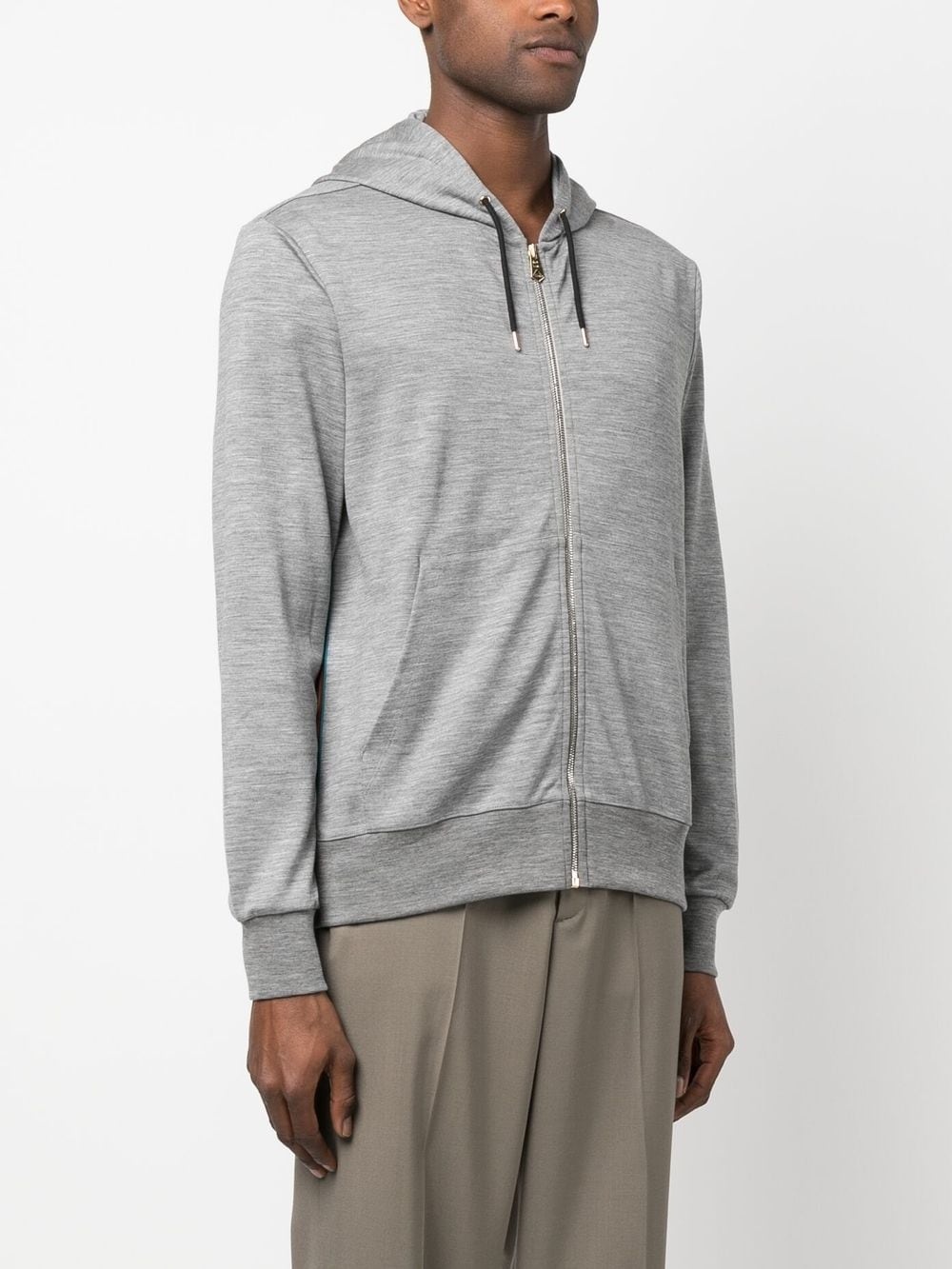 stripe-detail hooded jacket - 3