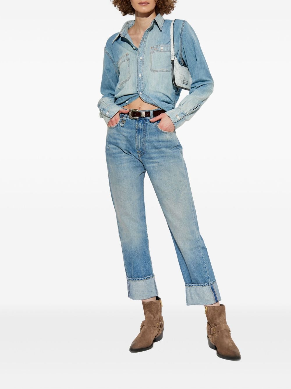 double-pocket denim shirt - 2