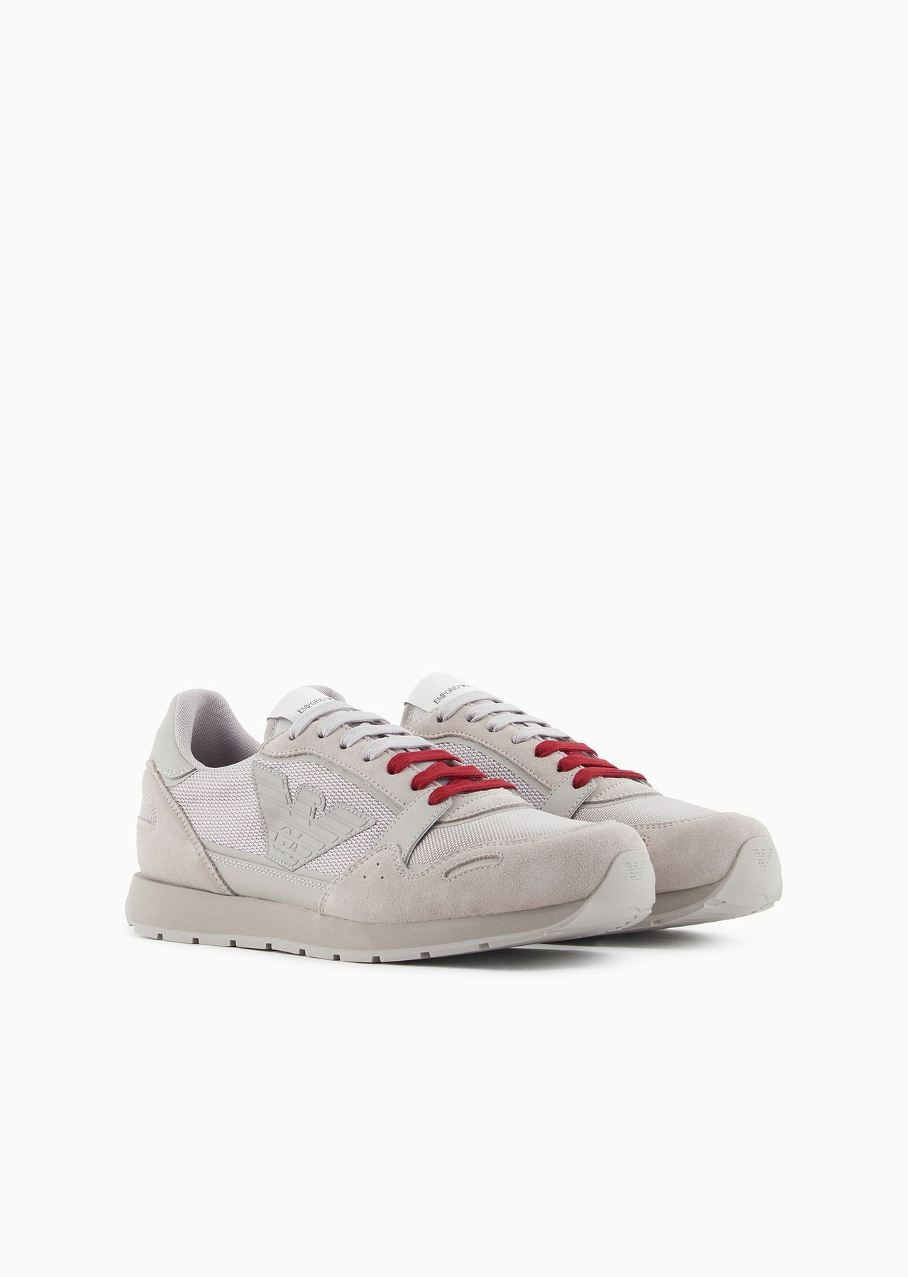 Mesh sneakers with suede details and eagle patch - 2