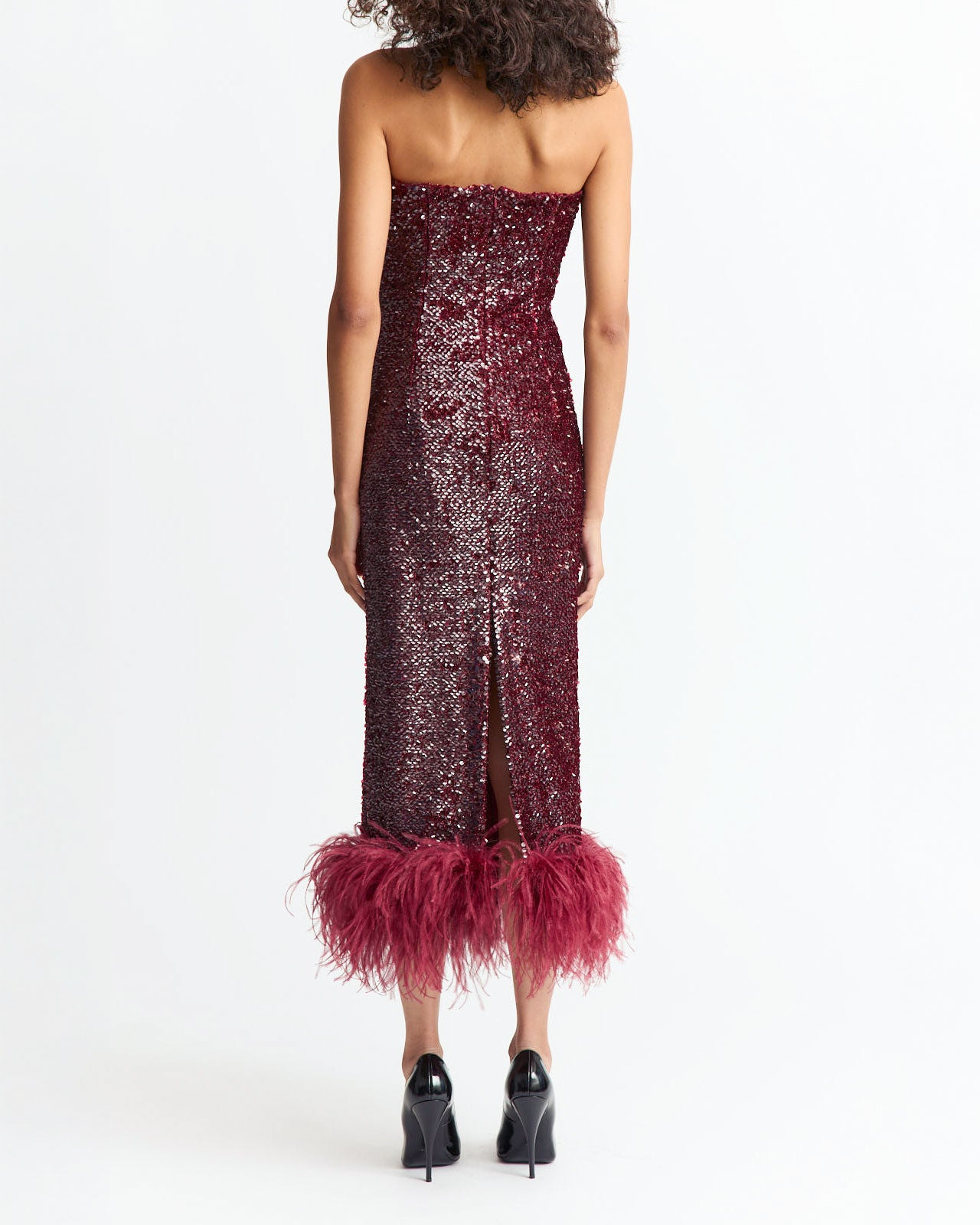 MINELLI MIDI DRESS IN TEXTURED SEQUIN - 4