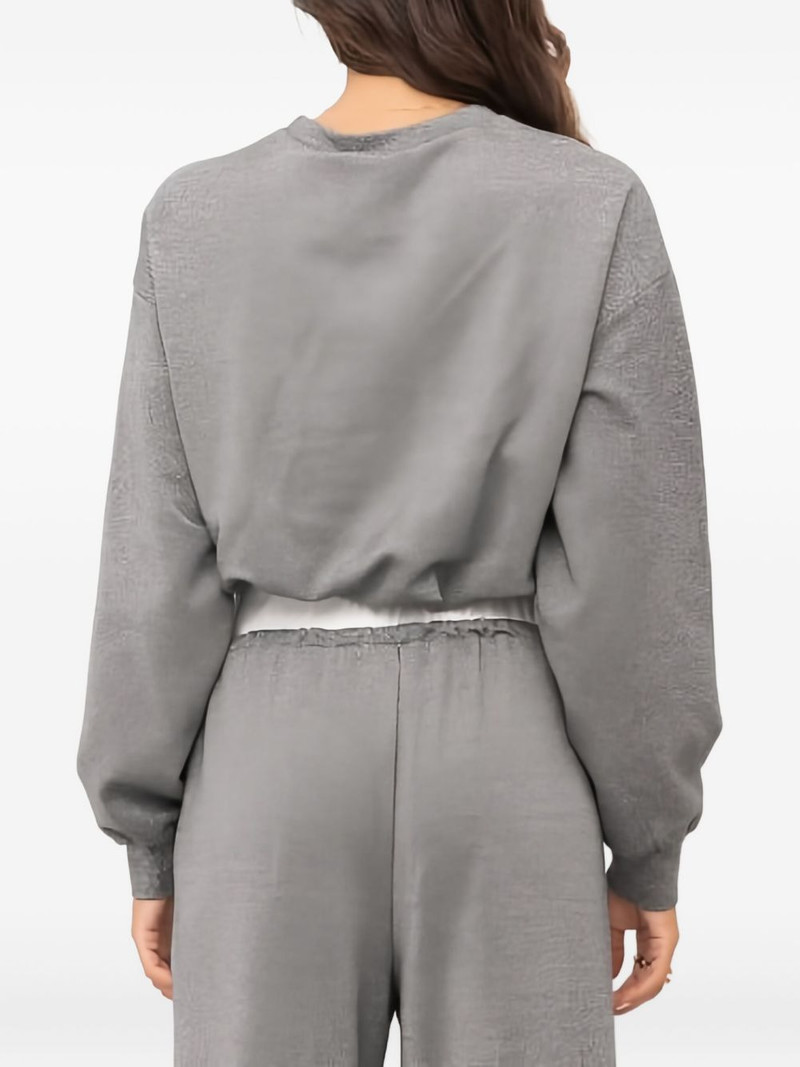 ELEH glitter cinched-waist sweater outlook