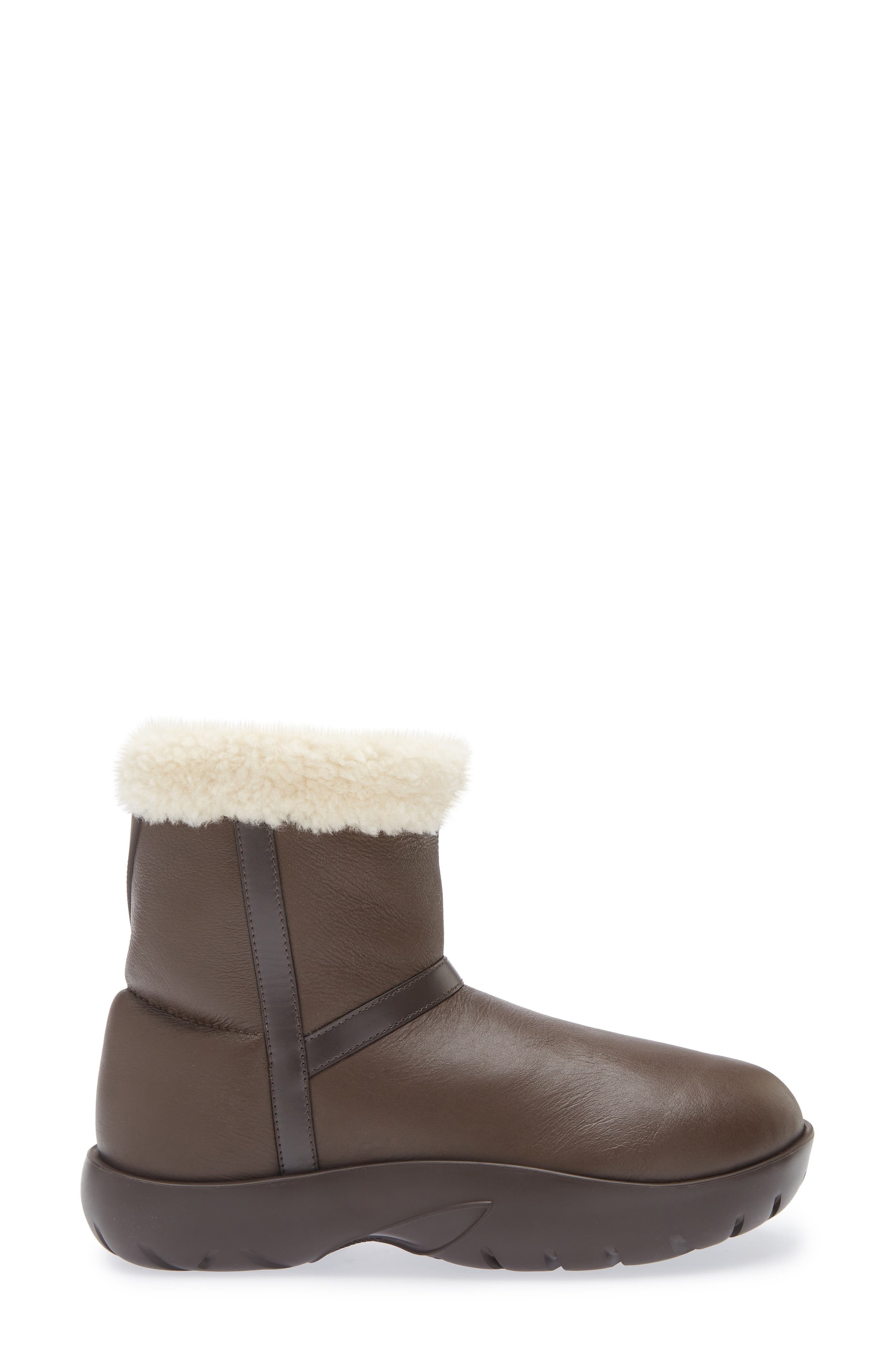 Bottega Veneta Snap Genuine Shearling Bootie (Women) in Fondant-White at Nordstrom - 3