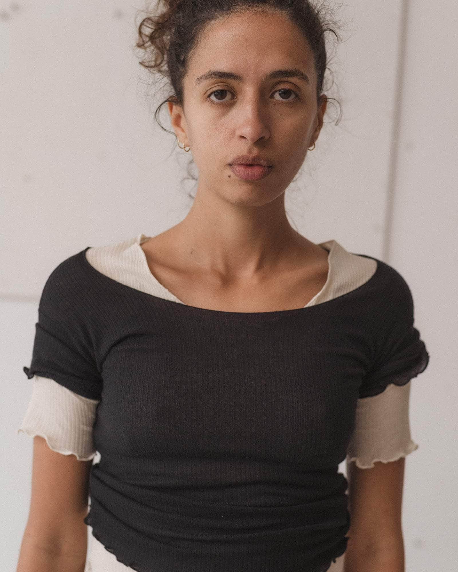 Pack - 2 Pama 3/4 Tee Shirt - Fine Organic Cotton Rib - 3
