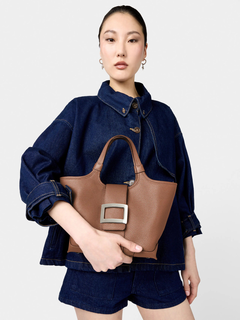 Roger Vivier Belle Vivier Mini Shopping Bag in leather outlook