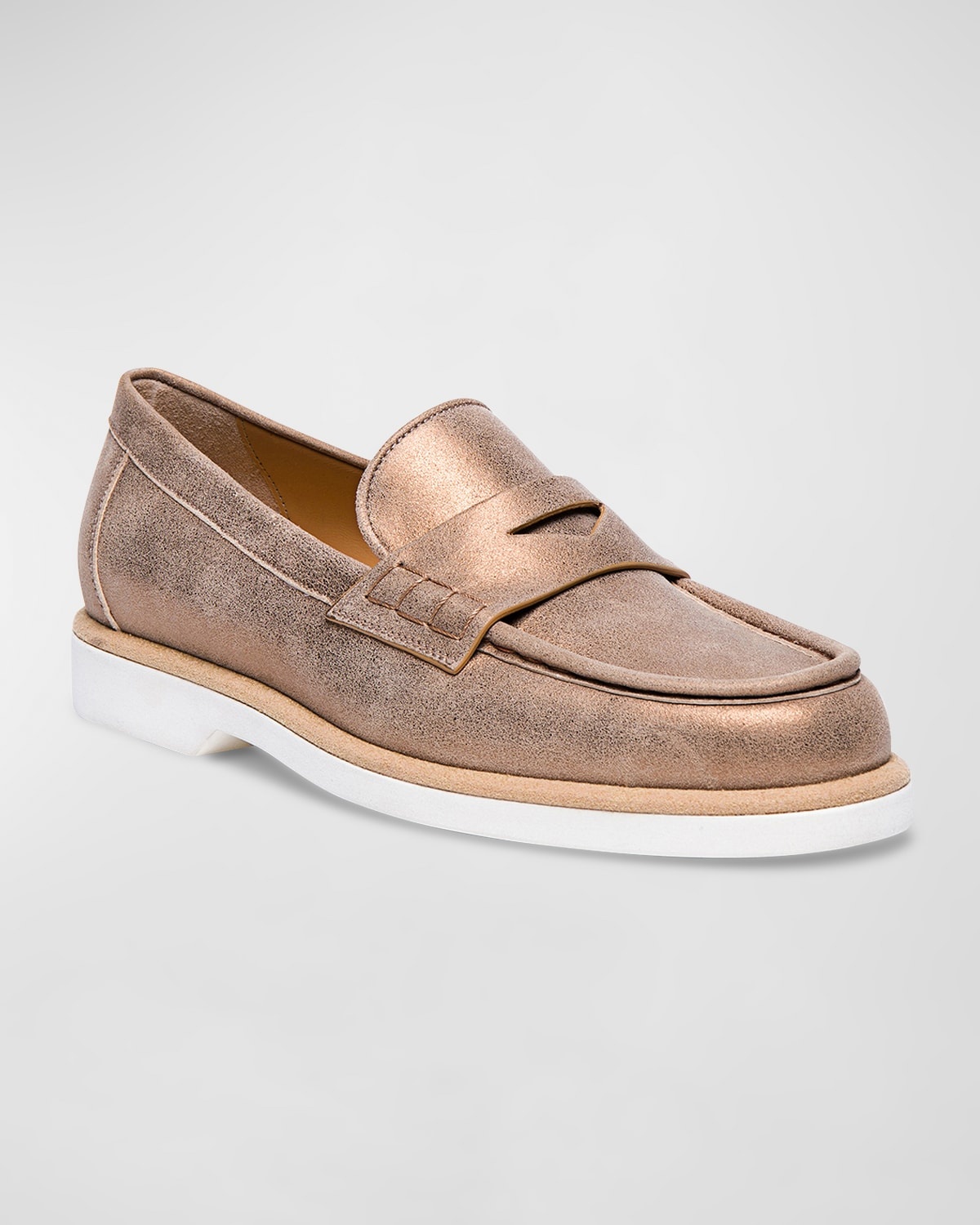 Gallery Metallic Casual Penny Loafers - 3