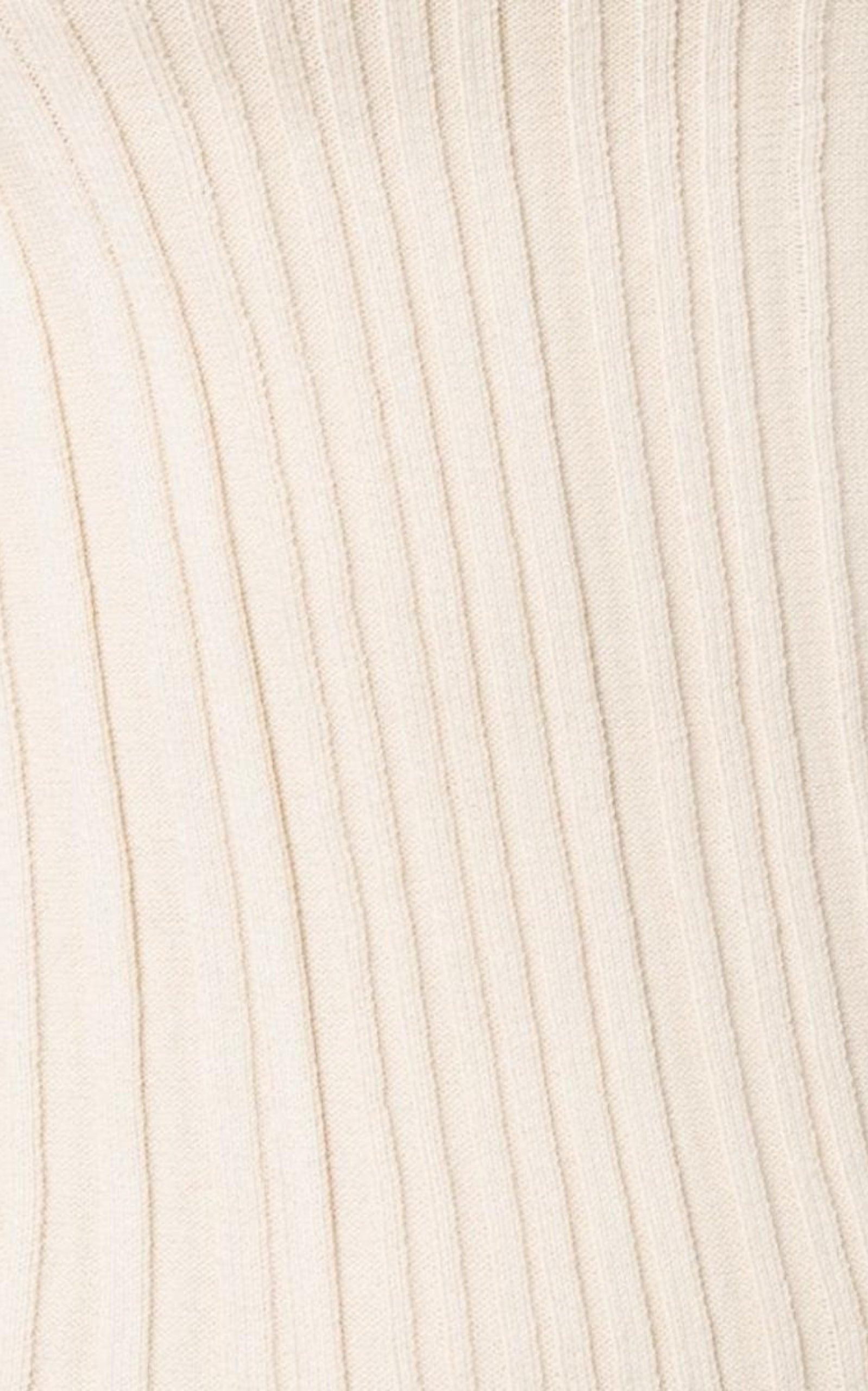 La Bomba Asymmetric Beige Midi Dress - 5