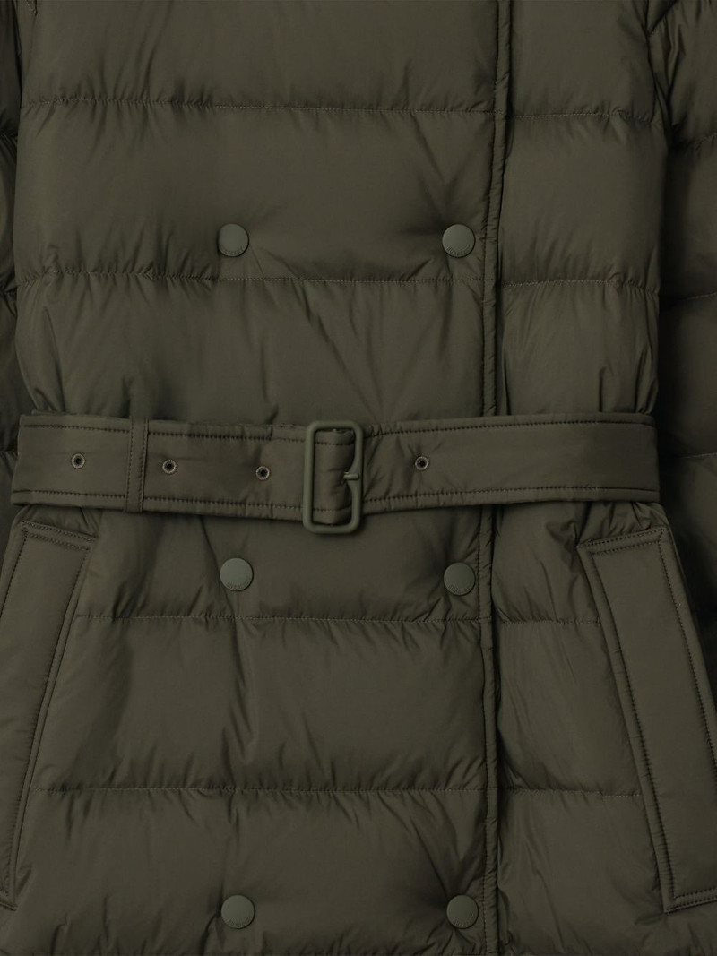 Burberry hooded double-breasted puffer coat outlook