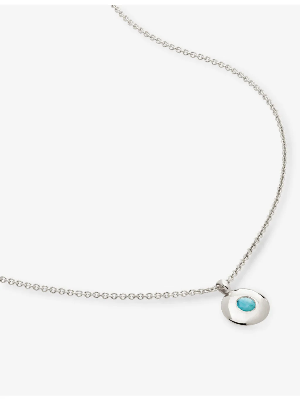 December Birthstone sterling-silver and turquoise necklace - 1