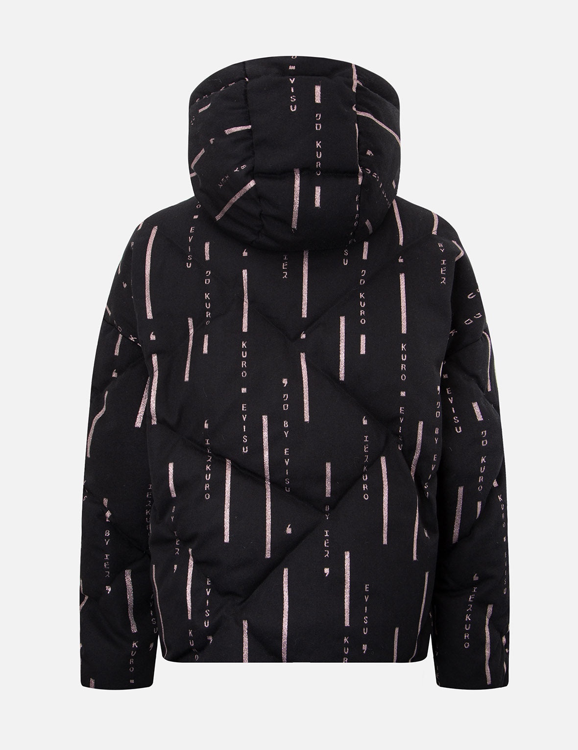 Monogram Metallic Logo Print Down Jacket - 2