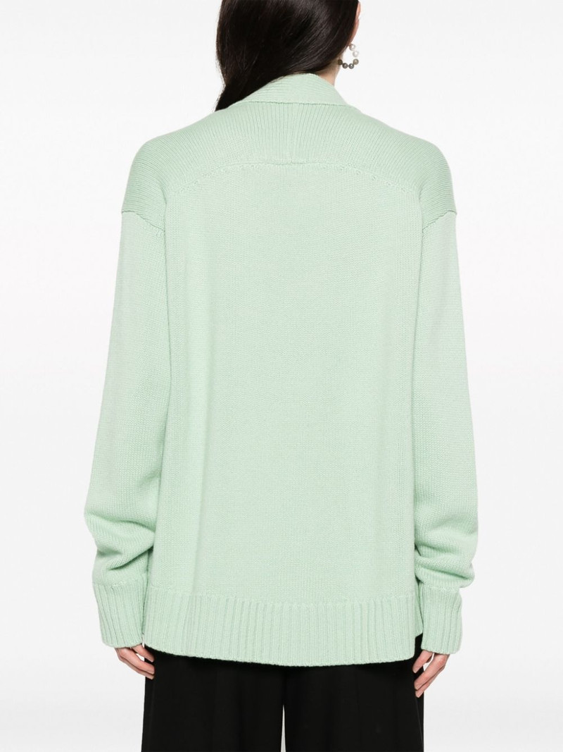 V-neck ribbed-knit cardigan 4