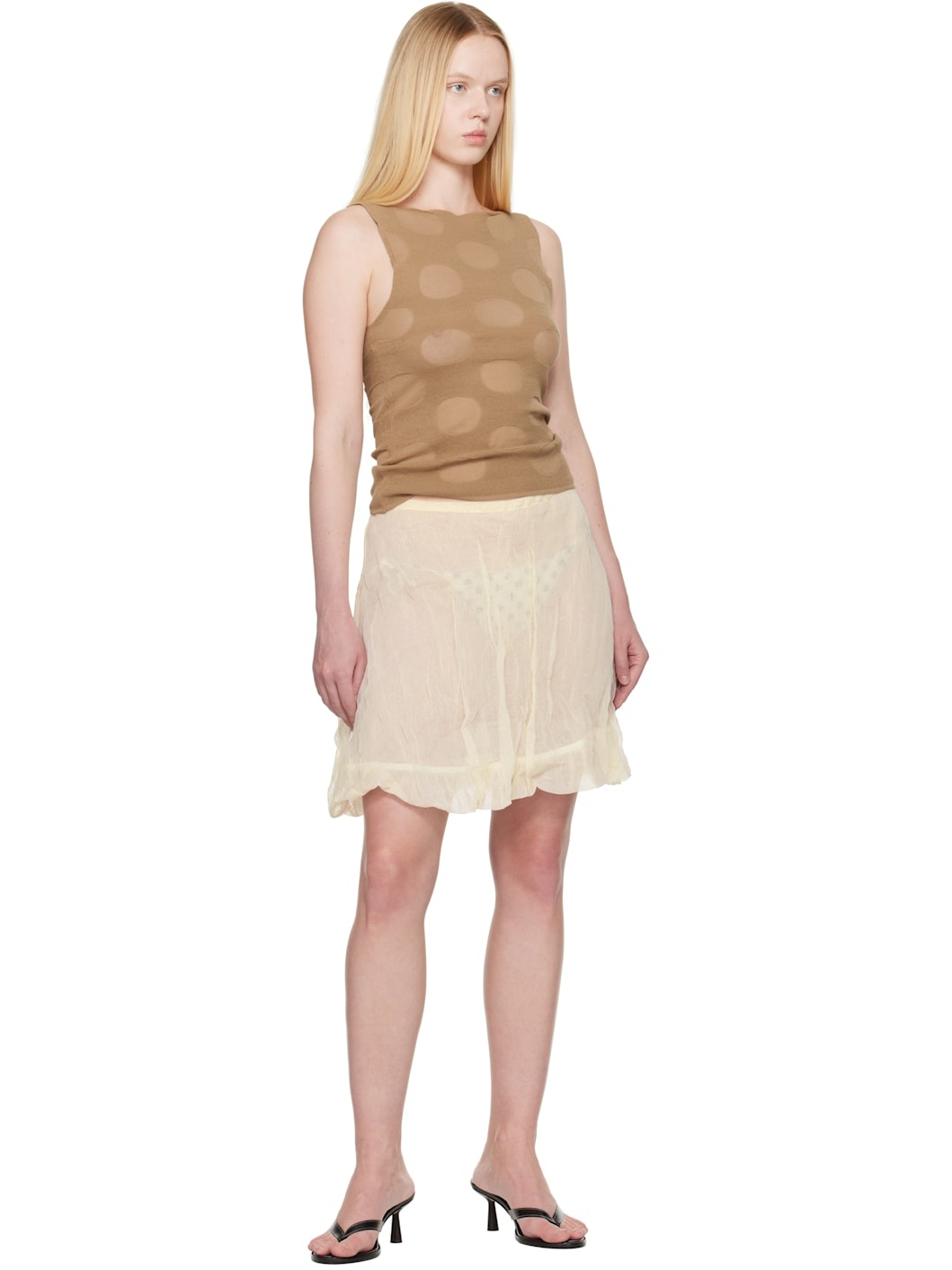 Beige Rory Tank Top - 4