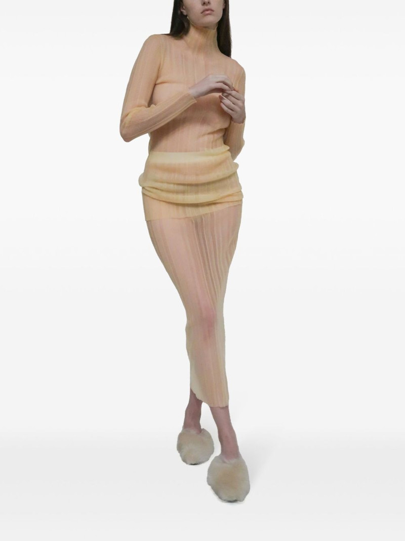 ROSETTA GETTY sheer plissé skirt outlook