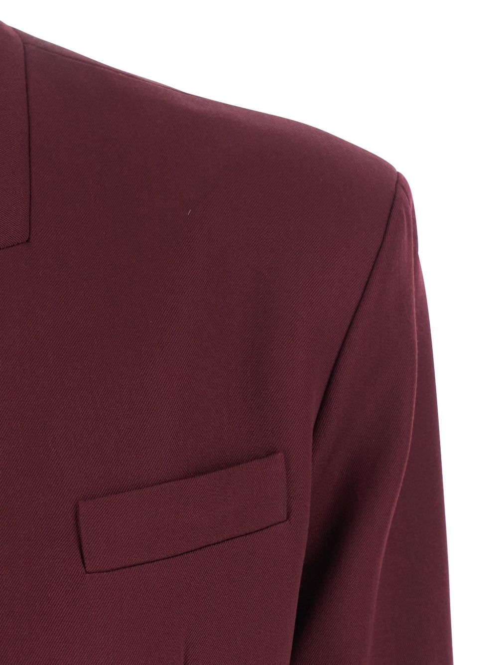 padded-shoulder gabardine blazer - 3