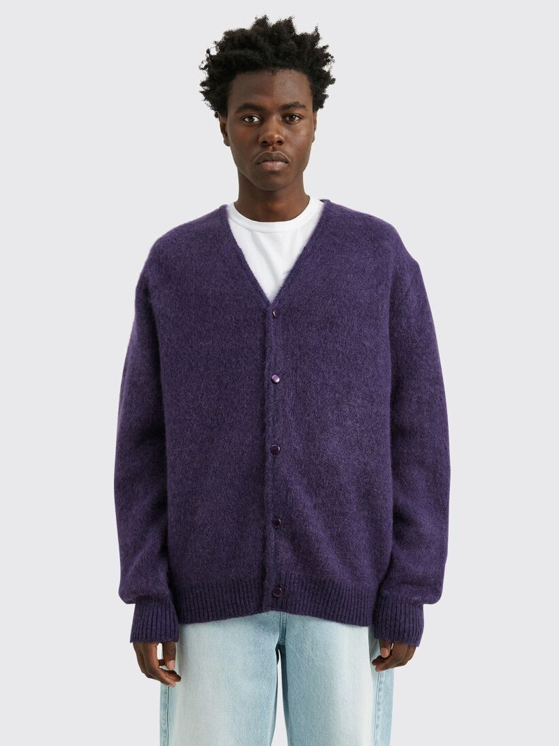 NEEDLES MOHAIR CARDIGAN SOLID PURPLE 1