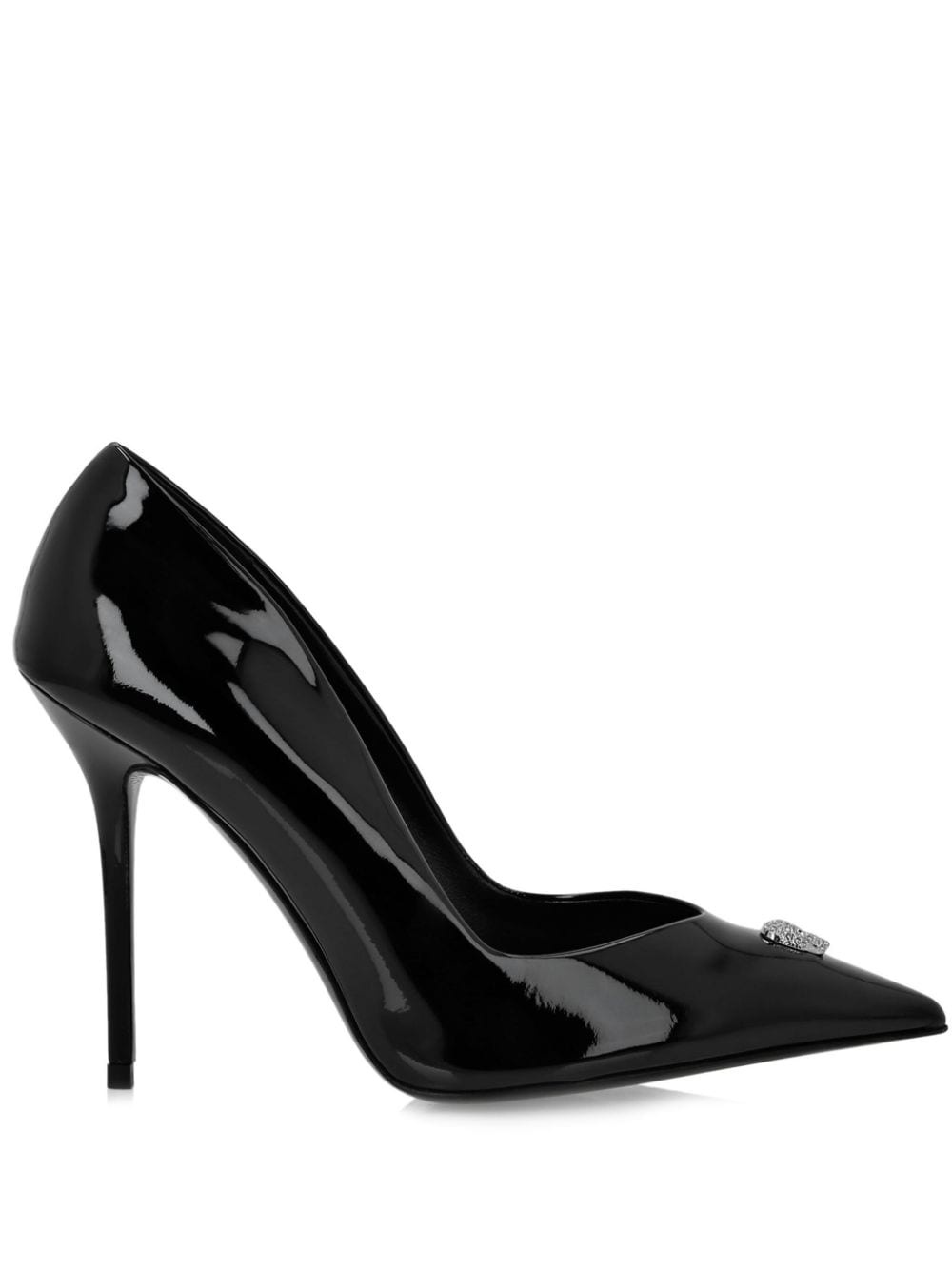 skull-appliquÃ© patent-leather pumps - 1