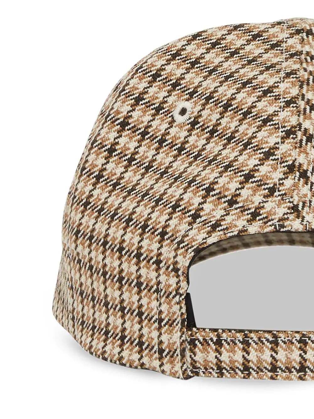 houndstooth check monogram baseball hat - 2