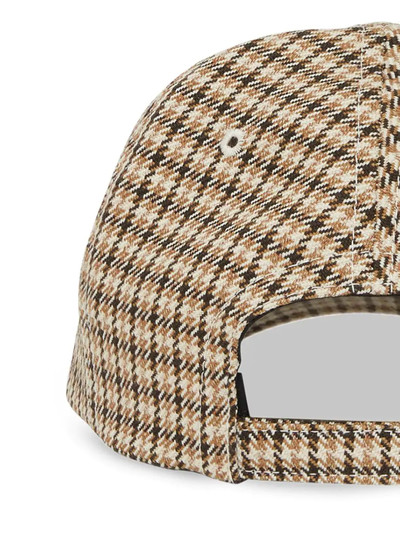 Burberry houndstooth check monogram baseball hat outlook